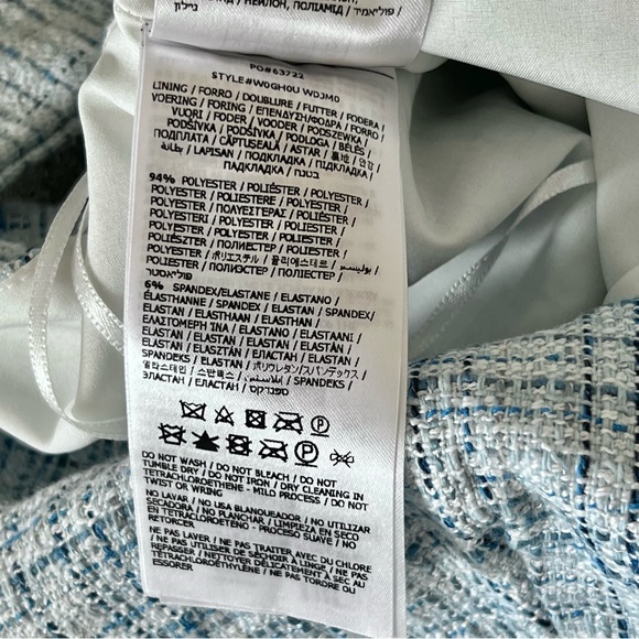 NEW Guess Blue & White Plaid Tweed Crop Top - Picture 4 of 11